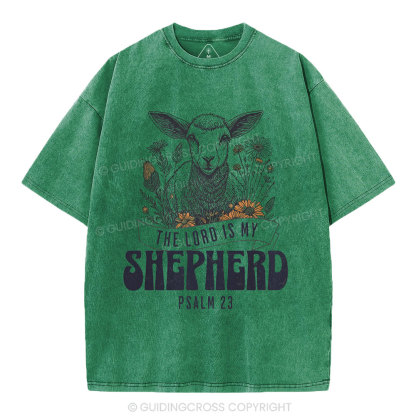 The Lord Is My Shepherd Christian Washed T-Shirt
