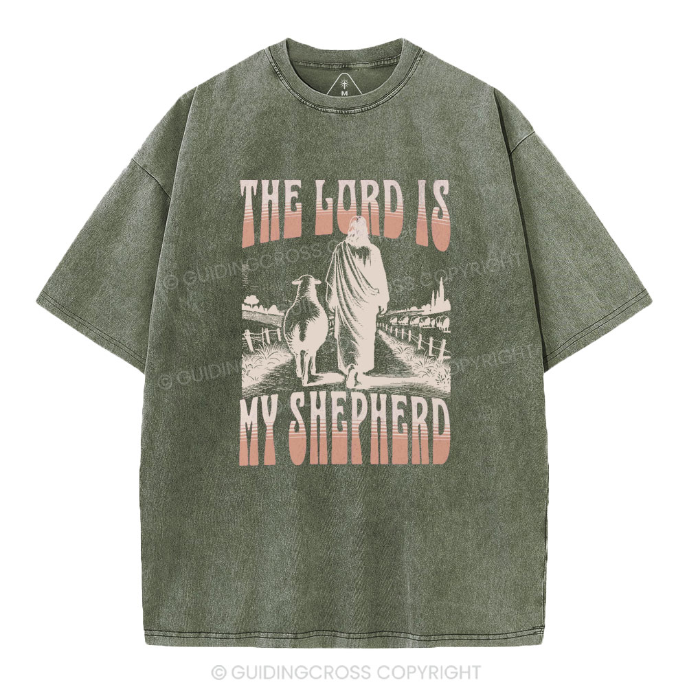 The Lord Is My Shepherd Christian Washed T-Shirt