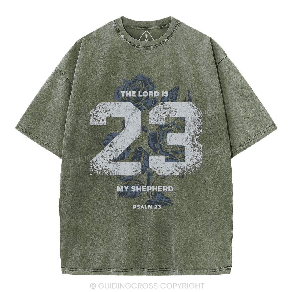 The Lord Is My Shepherd Christian Washed T-Shirt