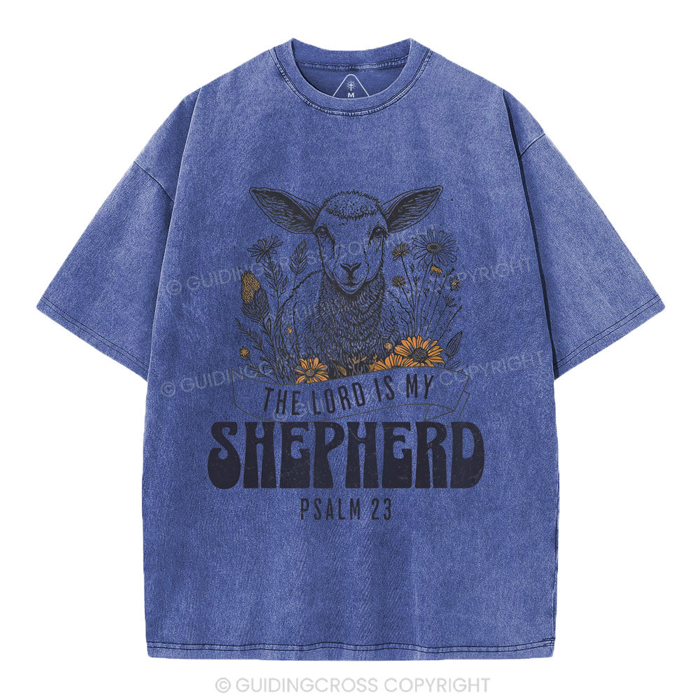The Lord Is My Shepherd Christian Washed T-Shirt
