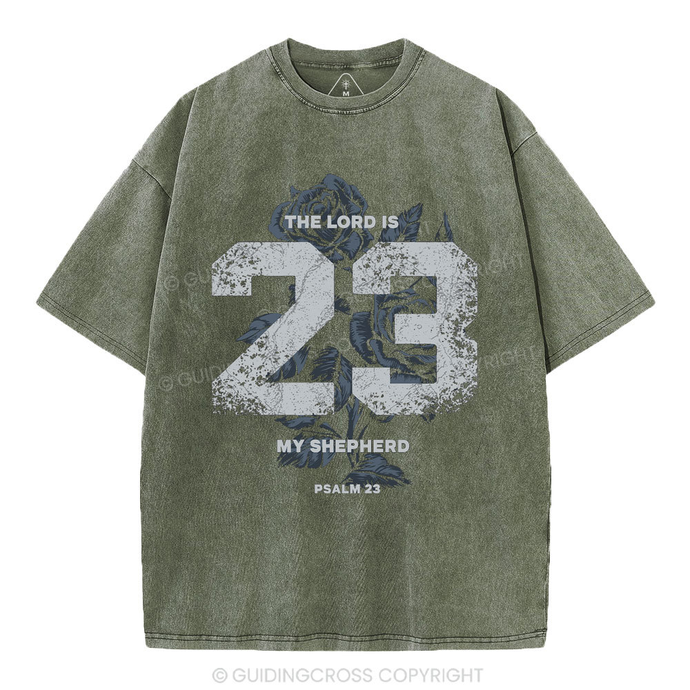 The Lord Is My Shepherd Christian Washed T-Shirt