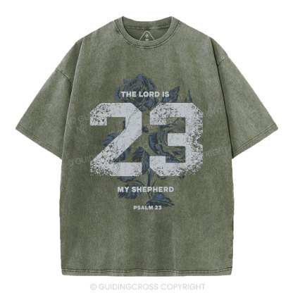The Lord Is My Shepherd Christian Washed T-Shirt