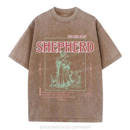 The Lord Is My Shepherd Christian Washed T-Shirt