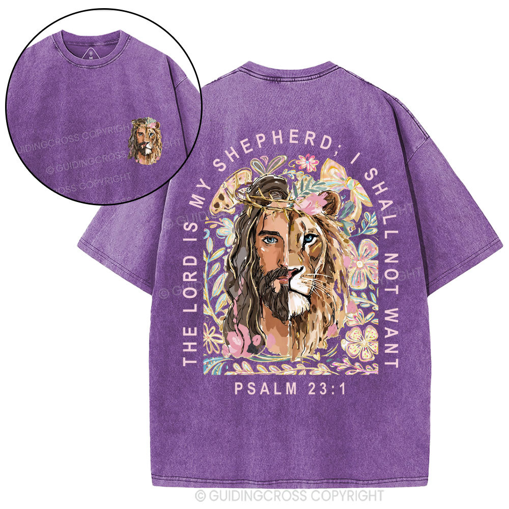 The Lord Is My Shepherd Christian Washed T-Shirt