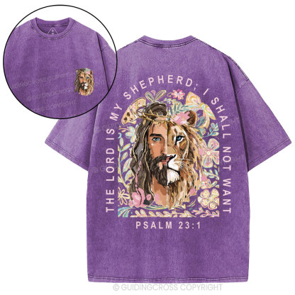 The Lord Is My Shepherd Christian Washed T-Shirt
