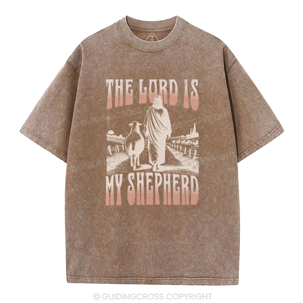 The Lord Is My Shepherd Christian Washed T-Shirt