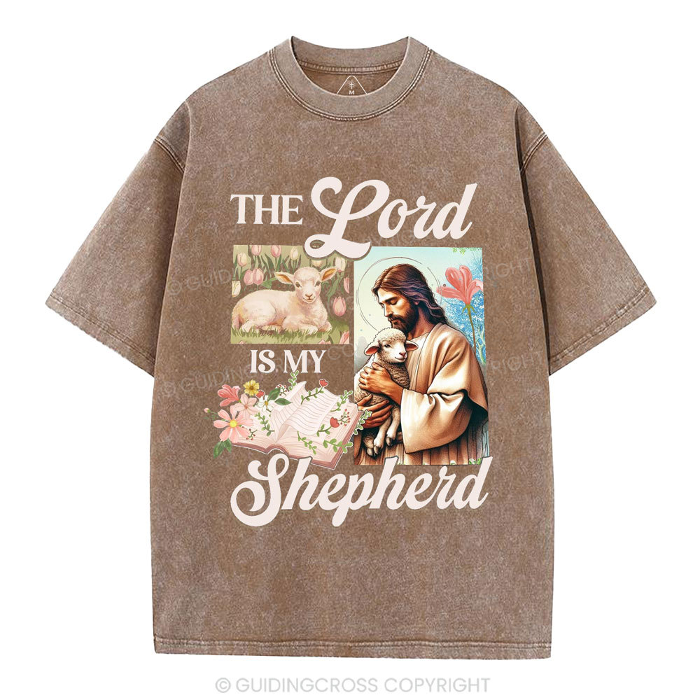 The Lord Is My Shepherd Christian Washed T-Shirt