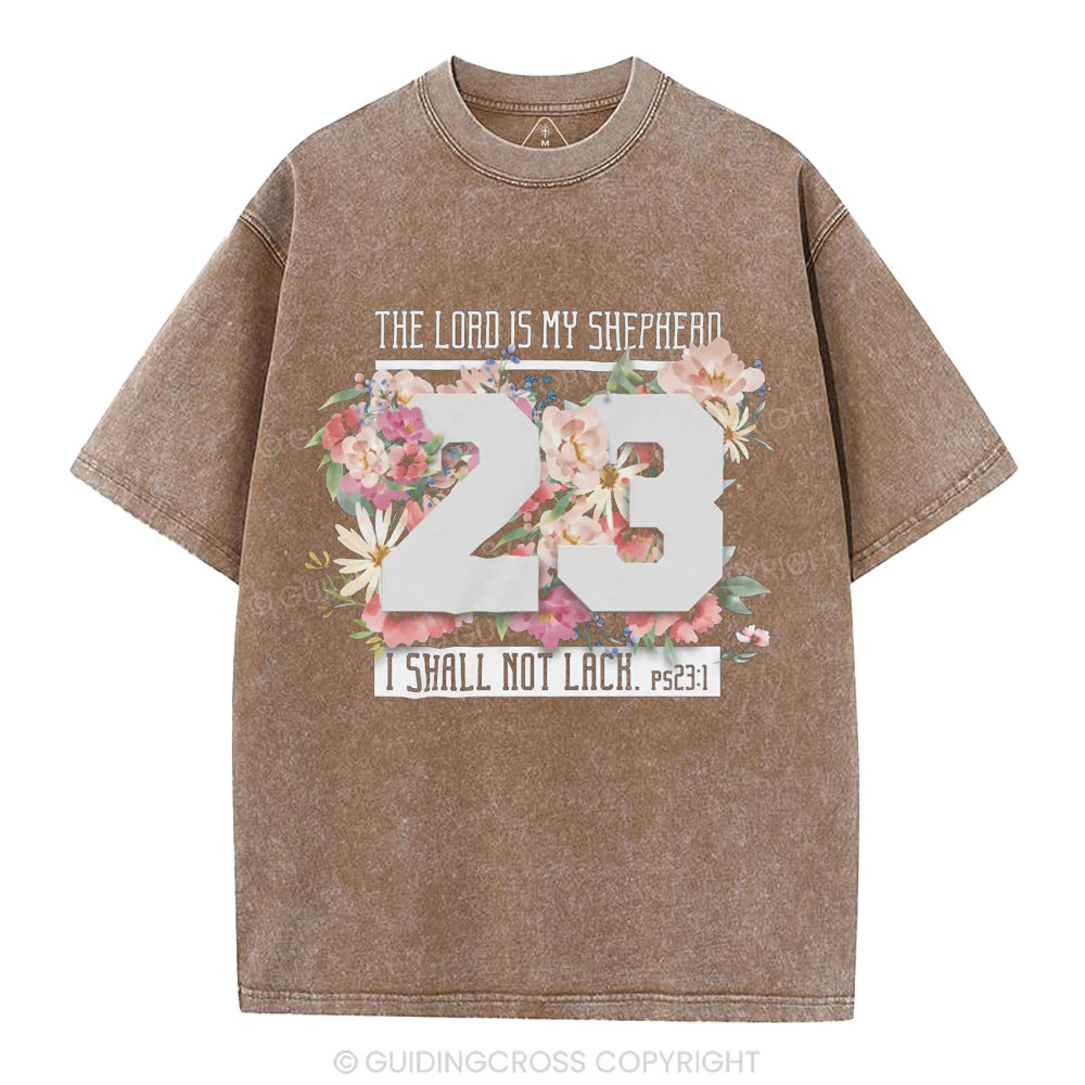 The Lord Is My Shepherd Christian Washed T-Shirt