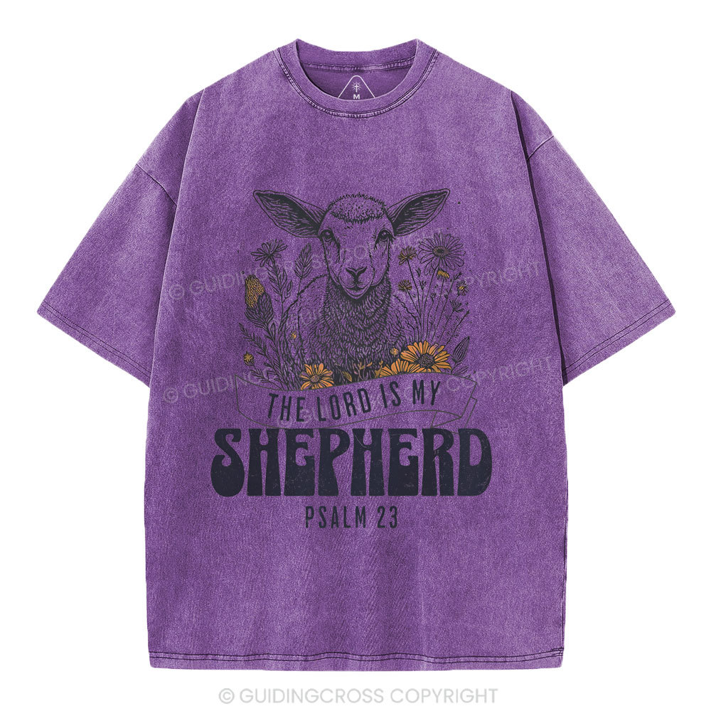 The Lord Is My Shepherd Christian Washed T-Shirt