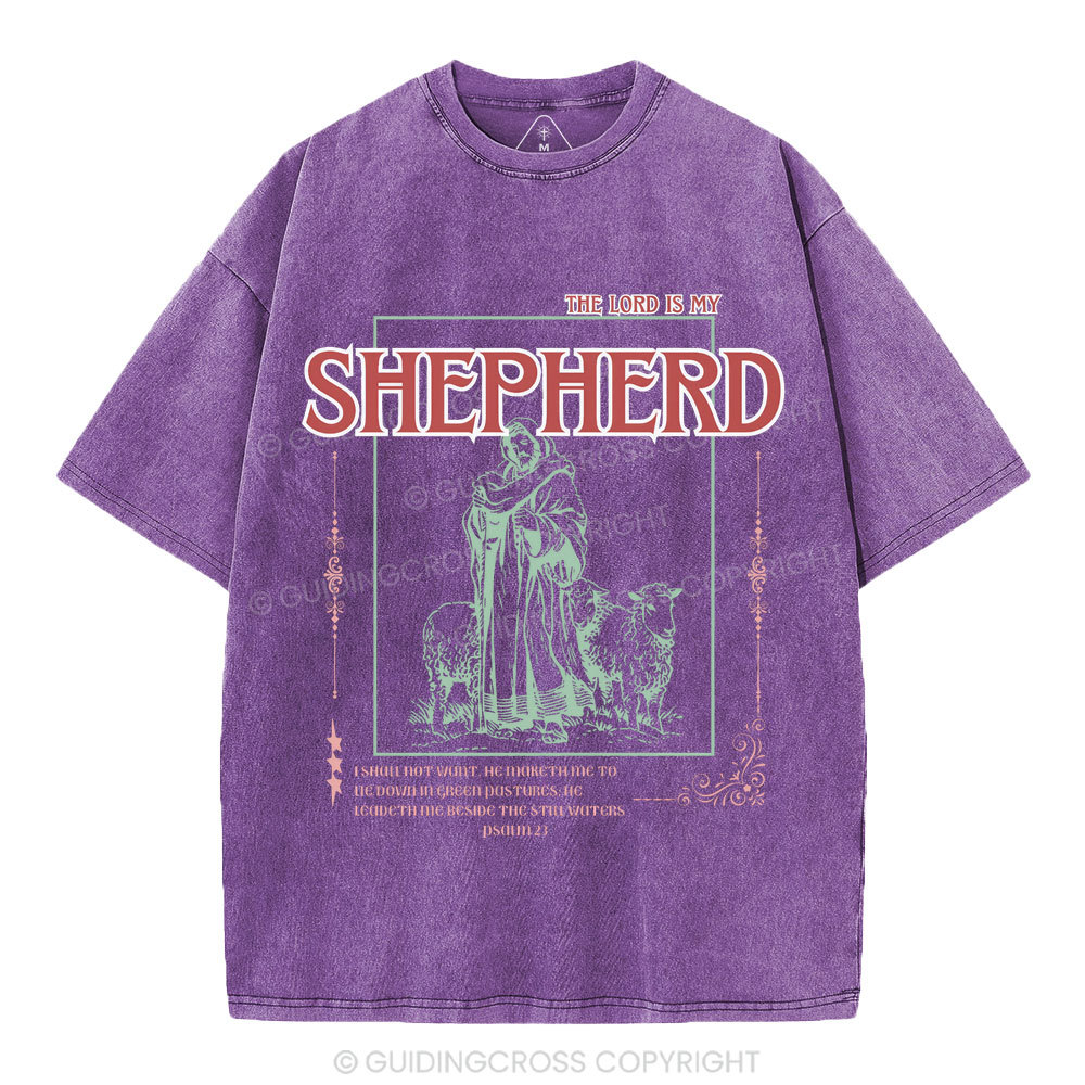 The Lord Is My Shepherd Christian Washed T-Shirt