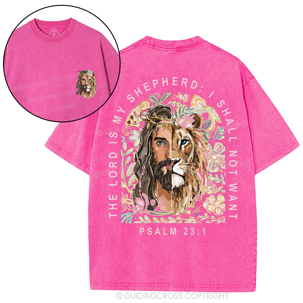 The Lord Is My Shepherd Christian Washed T-Shirt