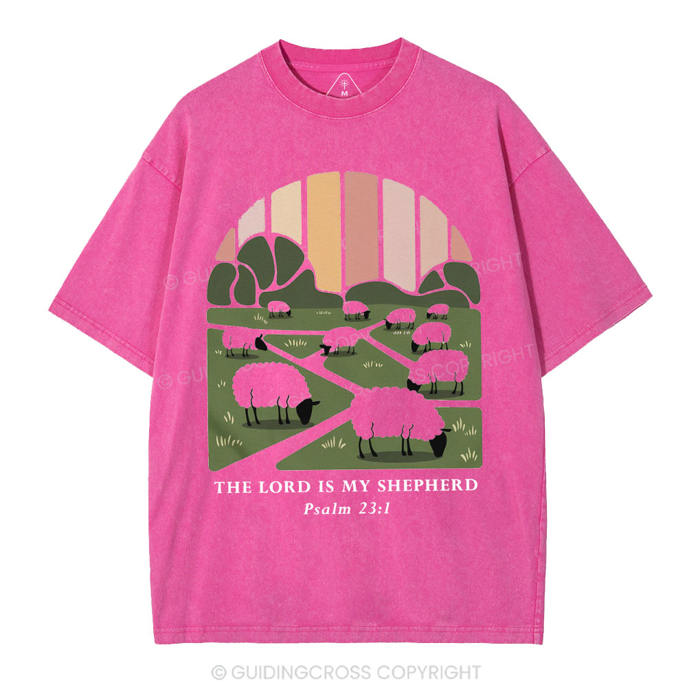 The Lord Is My Shepherd Christian Washed T-Shirt