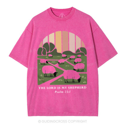 The Lord Is My Shepherd Christian Washed T-Shirt