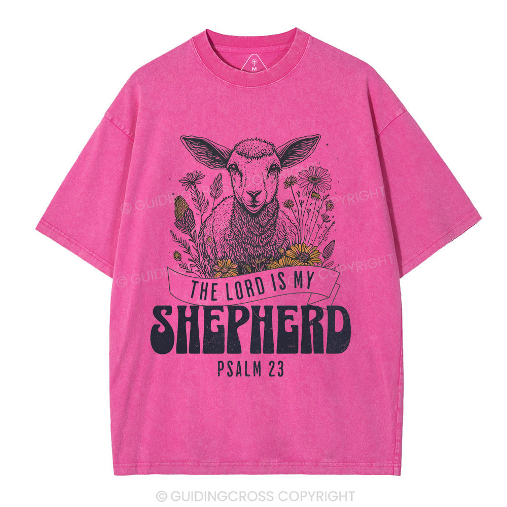 The Lord Is My Shepherd Christian Washed T-Shirt