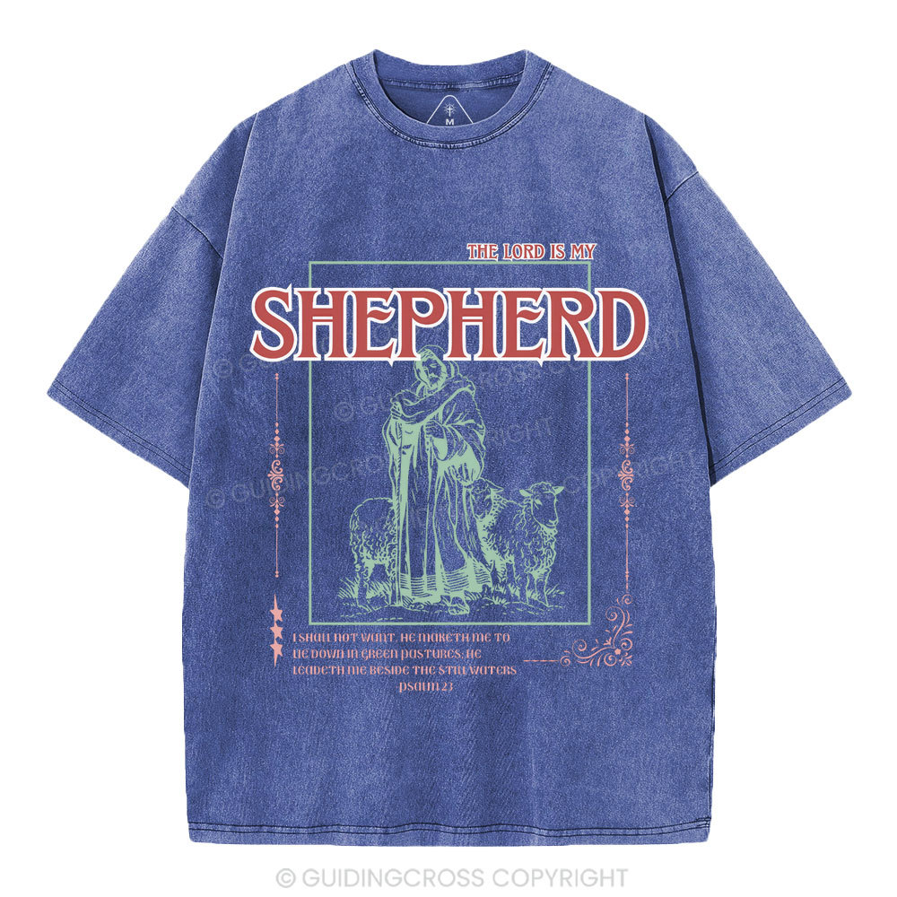 The Lord Is My Shepherd Christian Washed T-Shirt