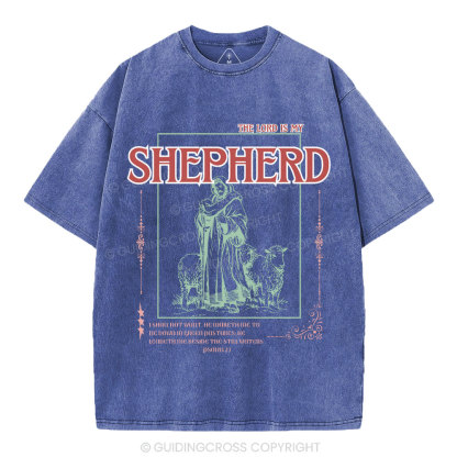 The Lord Is My Shepherd Christian Washed T-Shirt