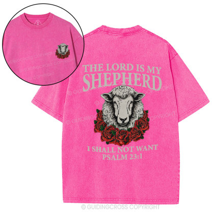 The Lord Is My Shepherd Christian Washed T-Shirt
