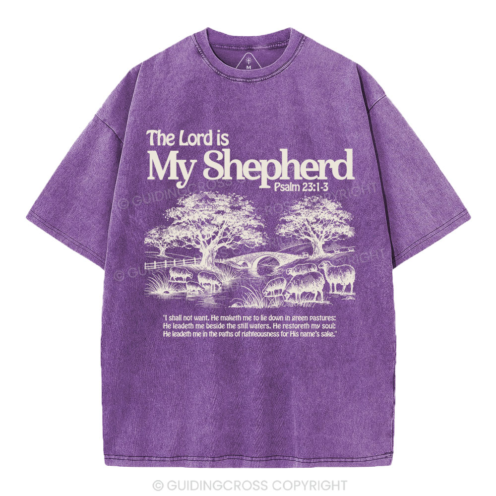 The Lord Is My Shepherd Christian Washed T-Shirt