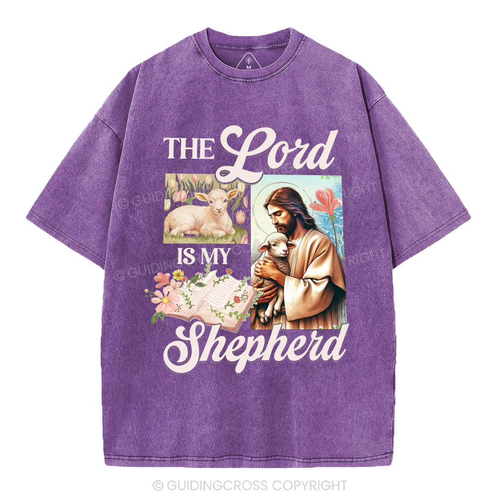 The Lord Is My Shepherd Christian Washed T-Shirt