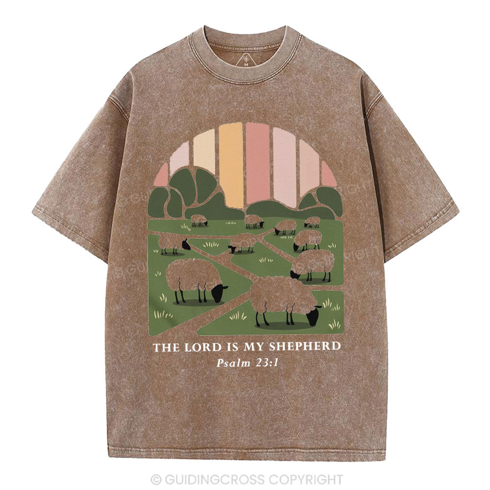 The Lord Is My Shepherd Christian Washed T-Shirt
