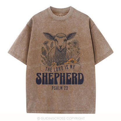 The Lord Is My Shepherd Christian Washed T-Shirt