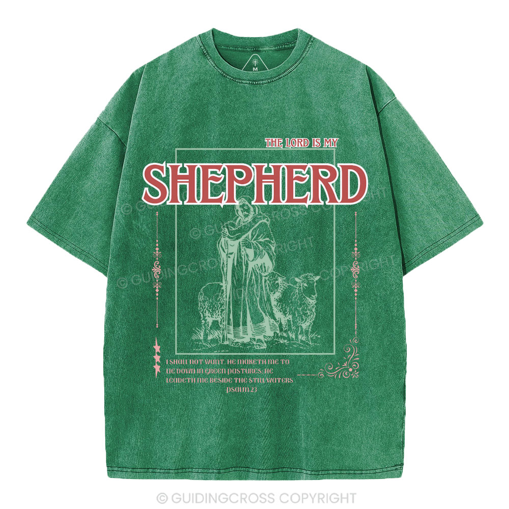 The Lord Is My Shepherd Christian Washed T-Shirt