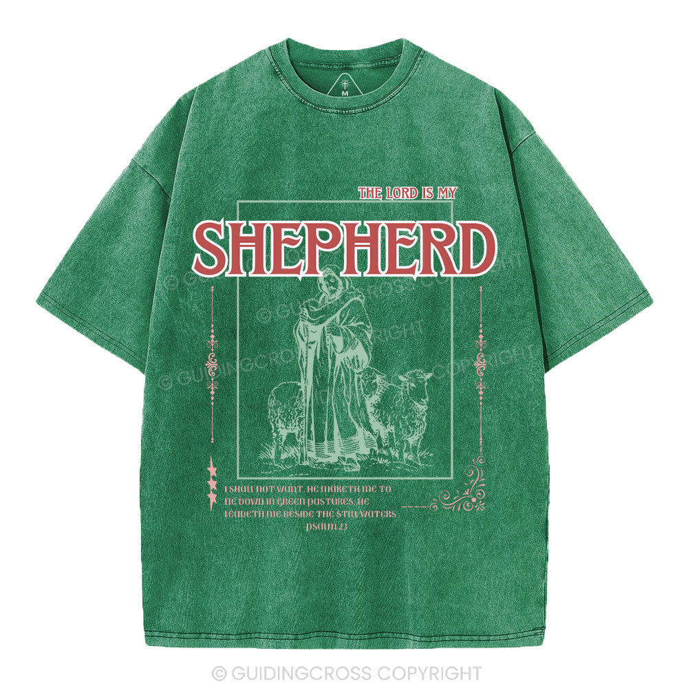 The Lord Is My Shepherd Christian Washed T-Shirt