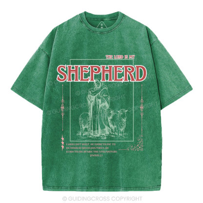 The Lord Is My Shepherd Christian Washed T-Shirt