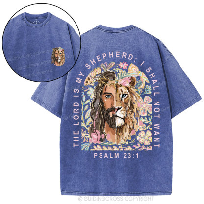 The Lord Is My Shepherd Christian Washed T-Shirt