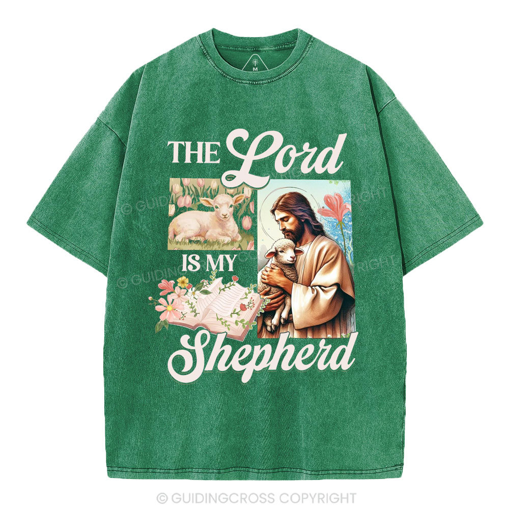 The Lord Is My Shepherd Christian Washed T-Shirt