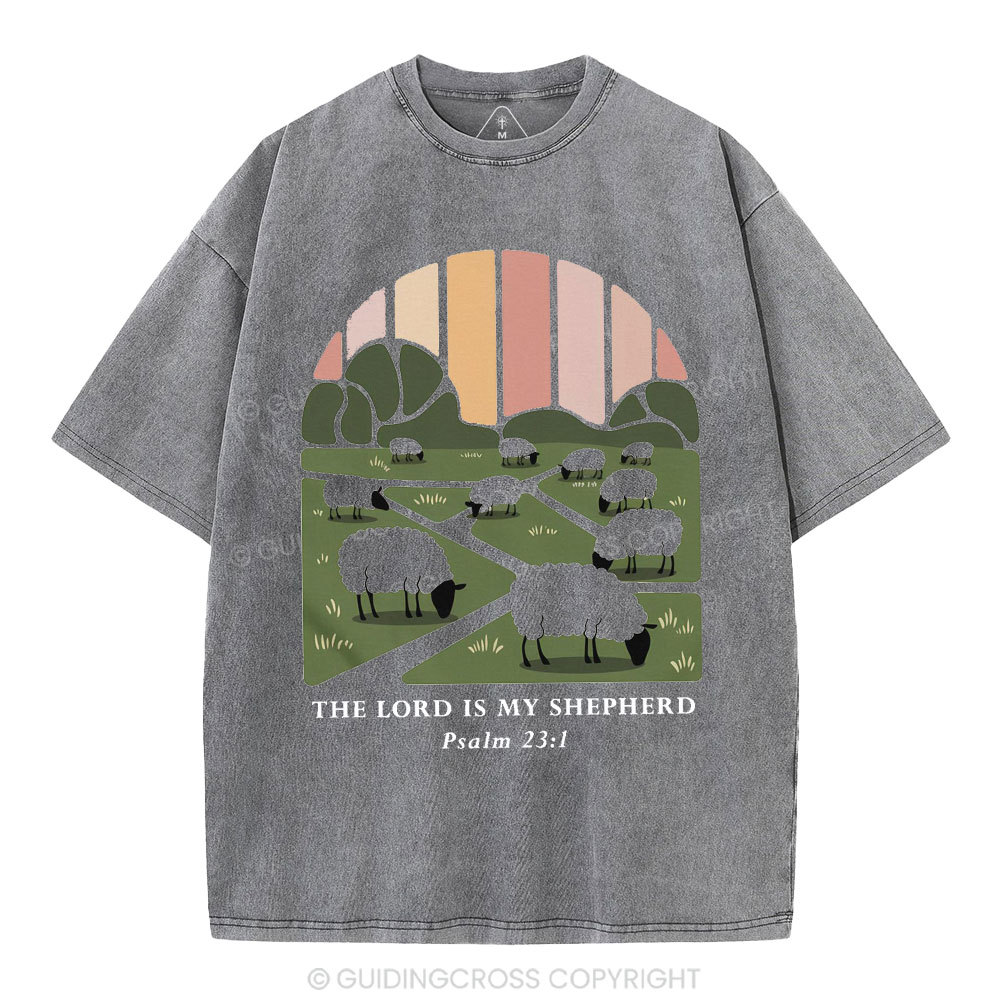 The Lord Is My Shepherd Christian Washed T-Shirt