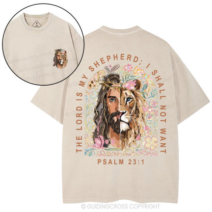 The Lord Is My Shepherd Christian Washed T-Shirt