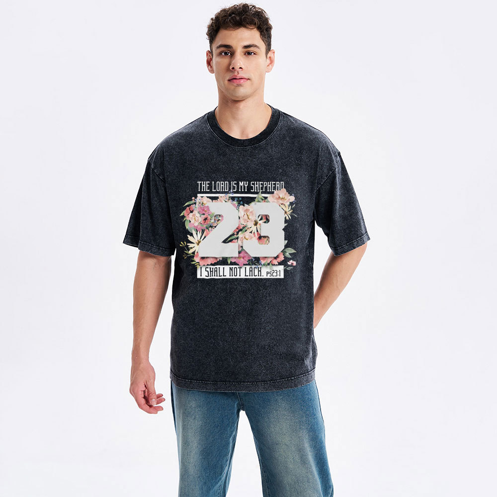 The Lord Is My Shepherd Christian Washed T-Shirt