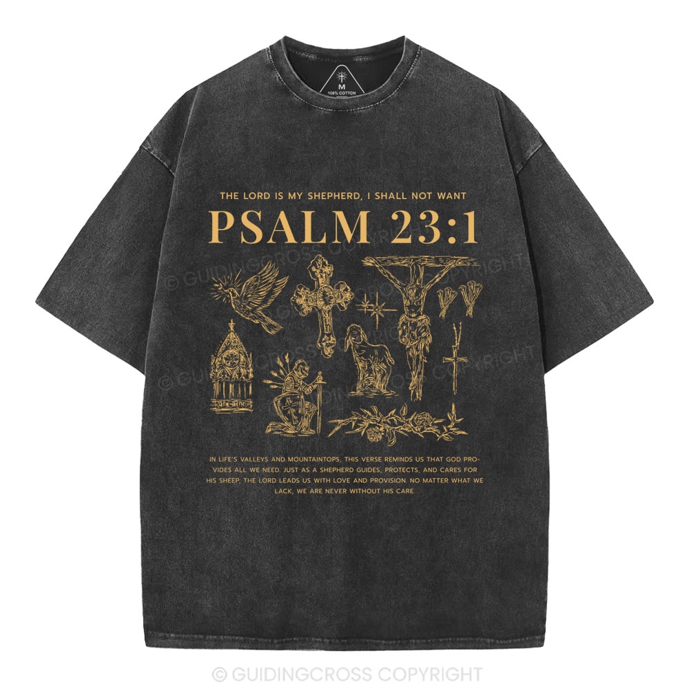 The Lord Is My Shepherd Chrsitian Washed T-Shirt