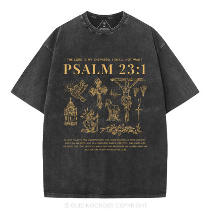 The Lord Is My Shepherd Chrsitian Washed T-Shirt