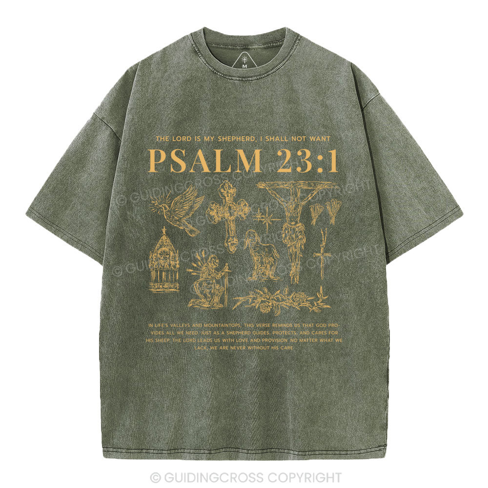The Lord Is My Shepherd Chrsitian Washed T-Shirt
