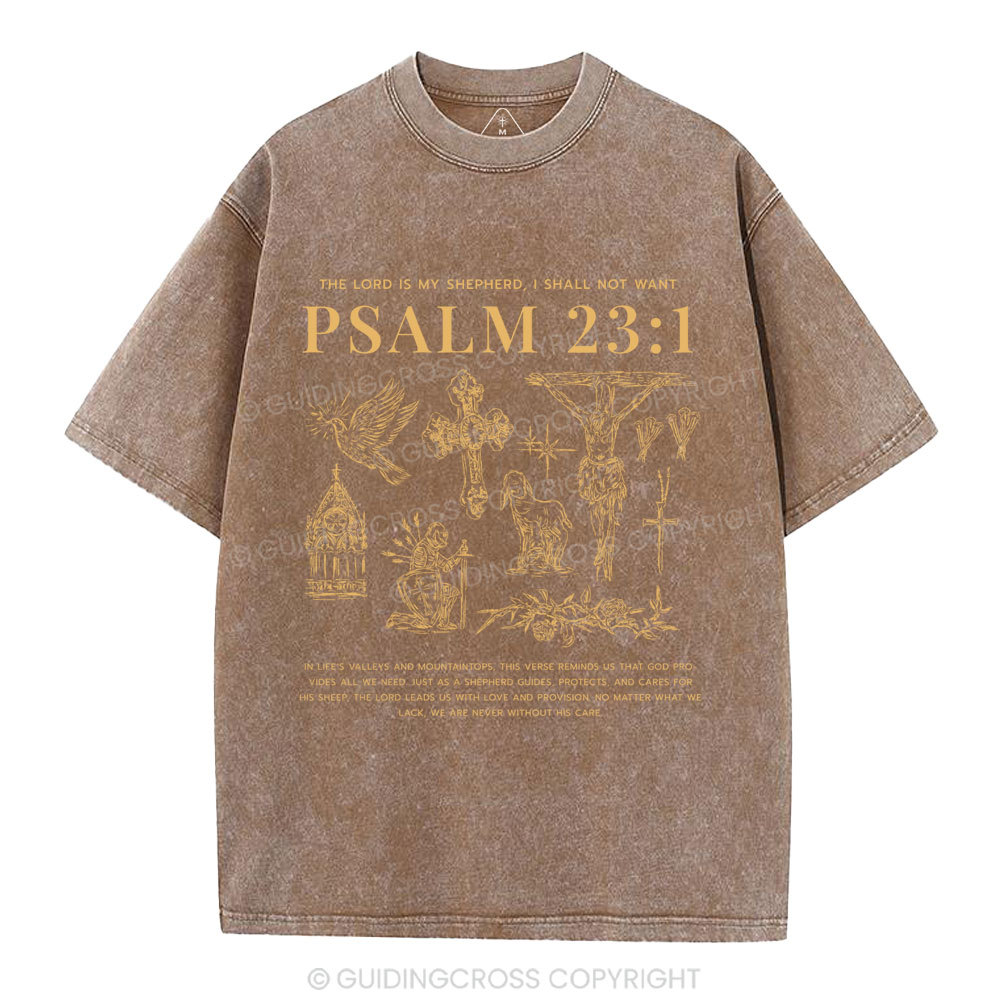 The Lord Is My Shepherd Chrsitian Washed T-Shirt