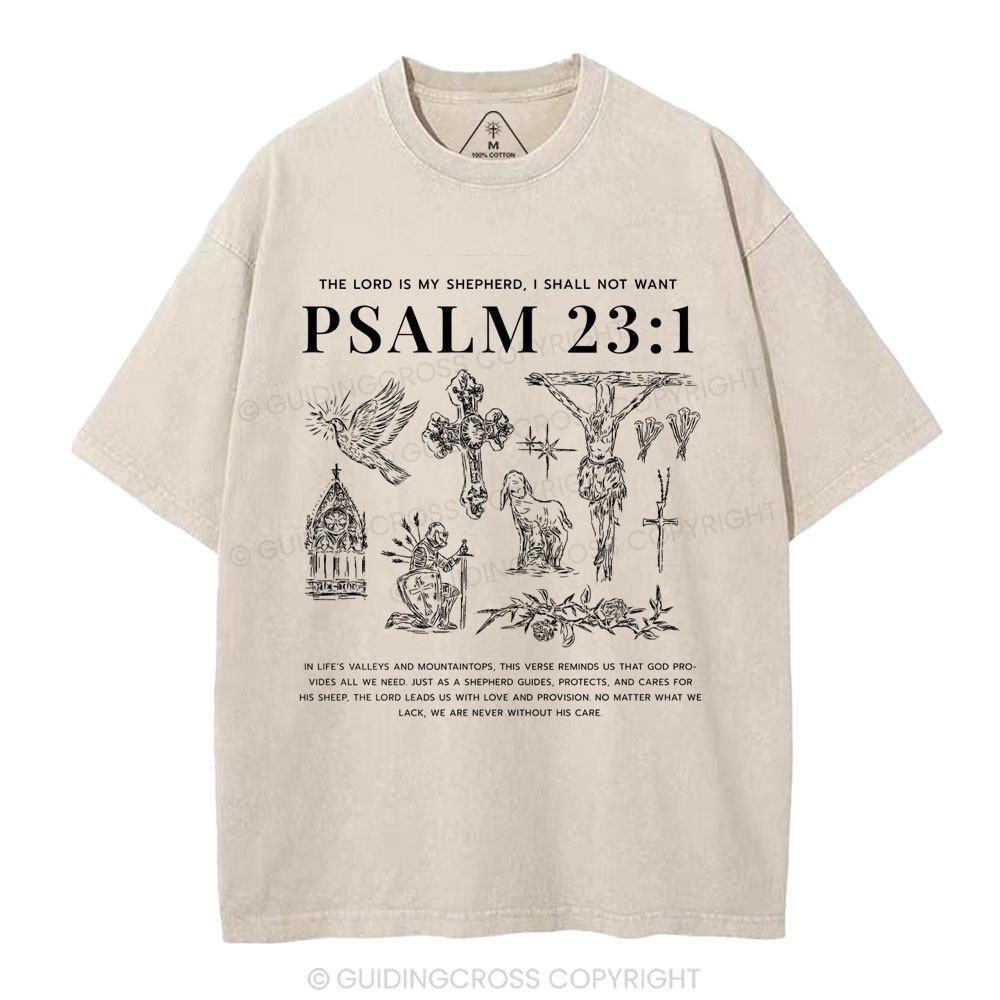 The Lord Is My Shepherd Chrsitian Washed T-Shirt