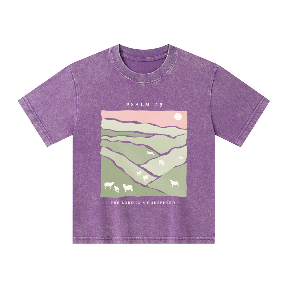 The Lord Is My Shepherd Kid Washed T-Shirt