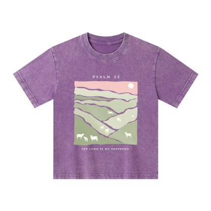 The Lord Is My Shepherd Kid Washed T-Shirt