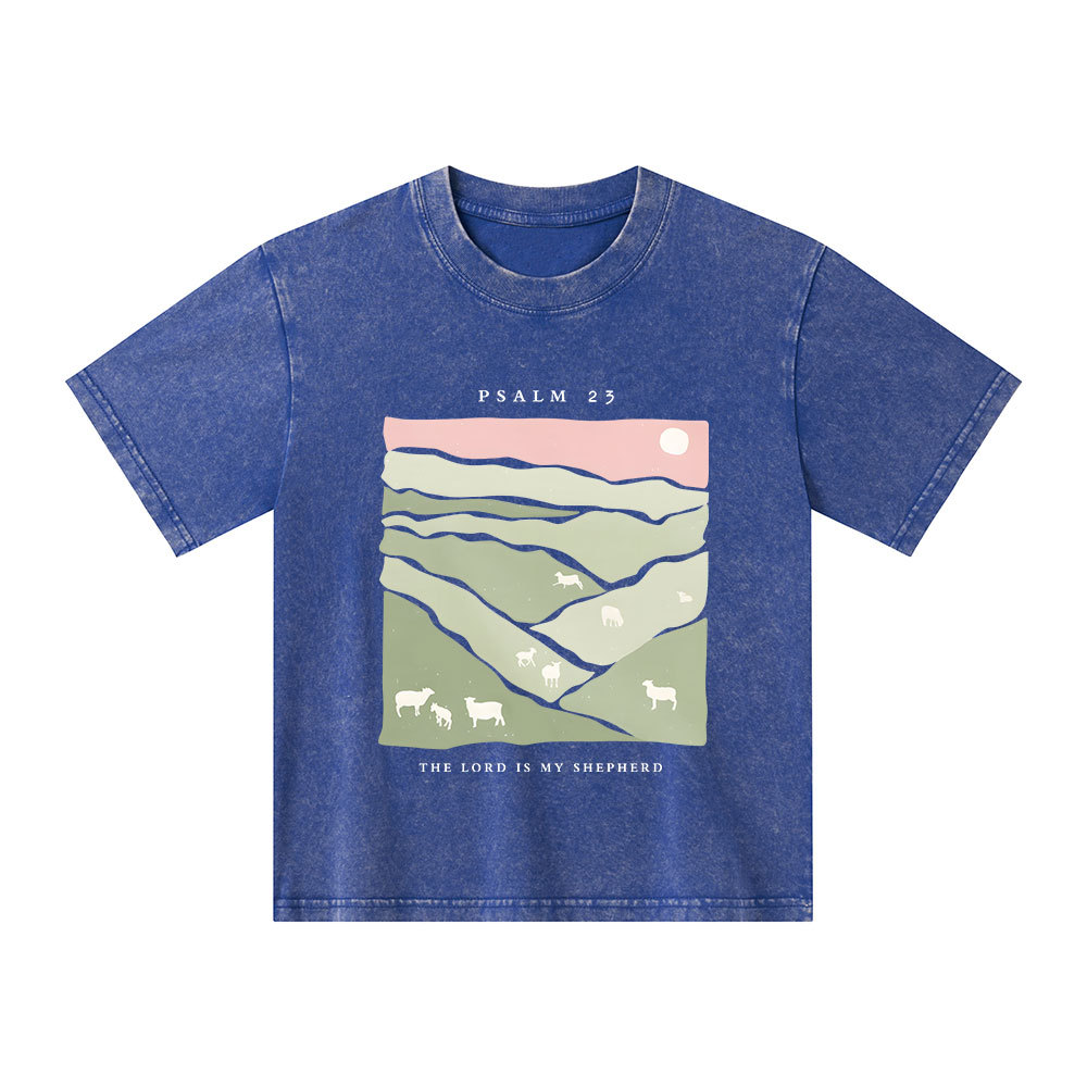 The Lord Is My Shepherd Kid Washed T-Shirt