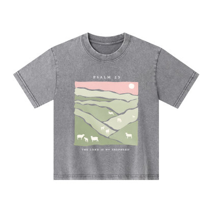 The Lord Is My Shepherd Kid Washed T-Shirt