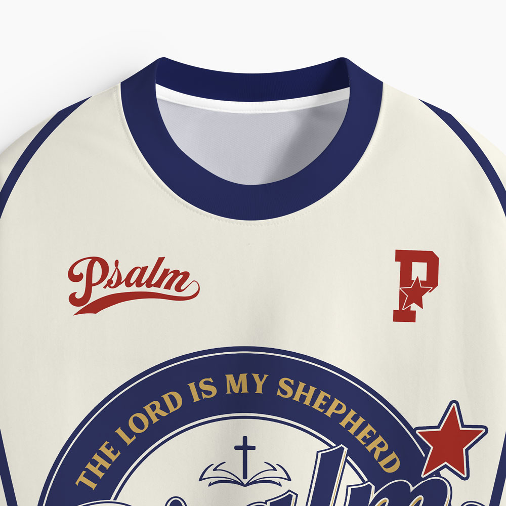 The Lord Is My Shepherd Oversized All-Over Print Christian T-Shirt