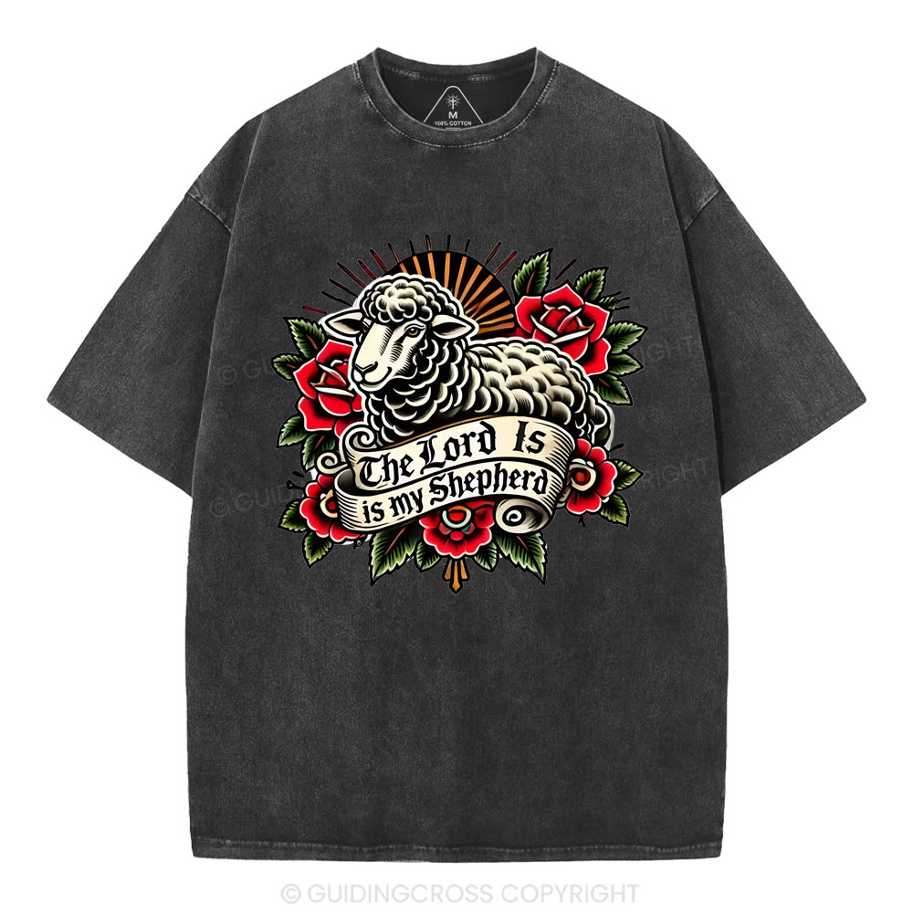 The Lord Is My Shepread Christian Washed T-Shirt