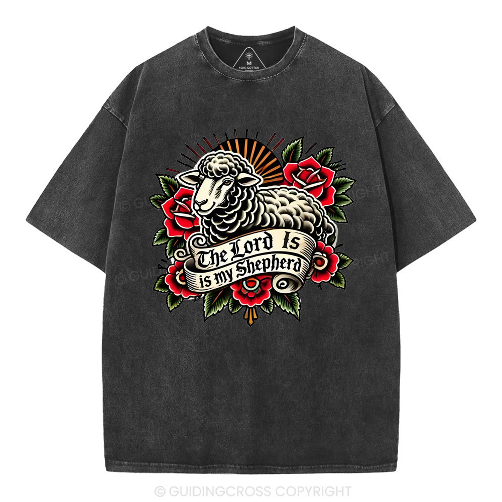 The Lord Is My Shepread Christian Washed T-Shirt