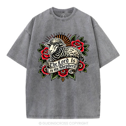 The Lord Is My Shepread Christian Washed T-Shirt