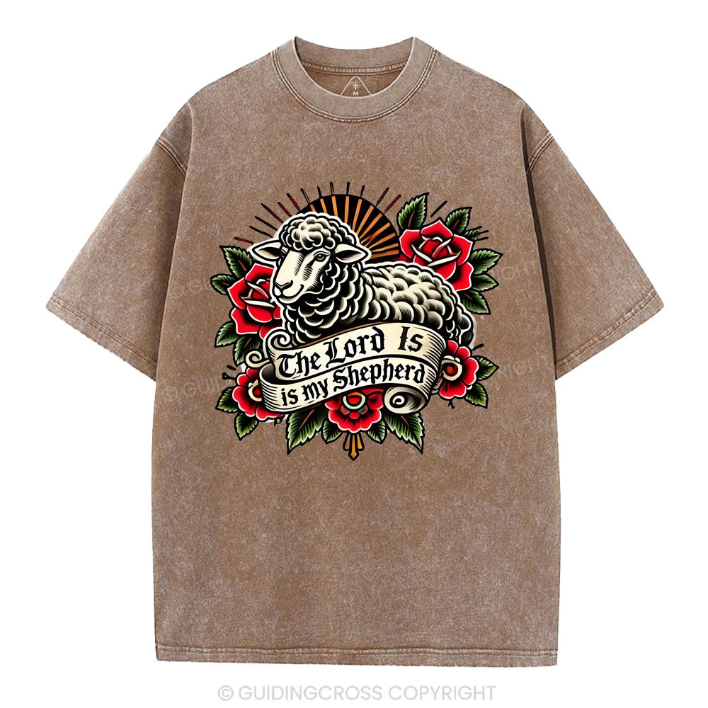 The Lord Is My Shepread Christian Washed T-Shirt