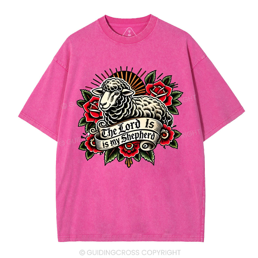 The Lord Is My Shepread Christian Washed T-Shirt