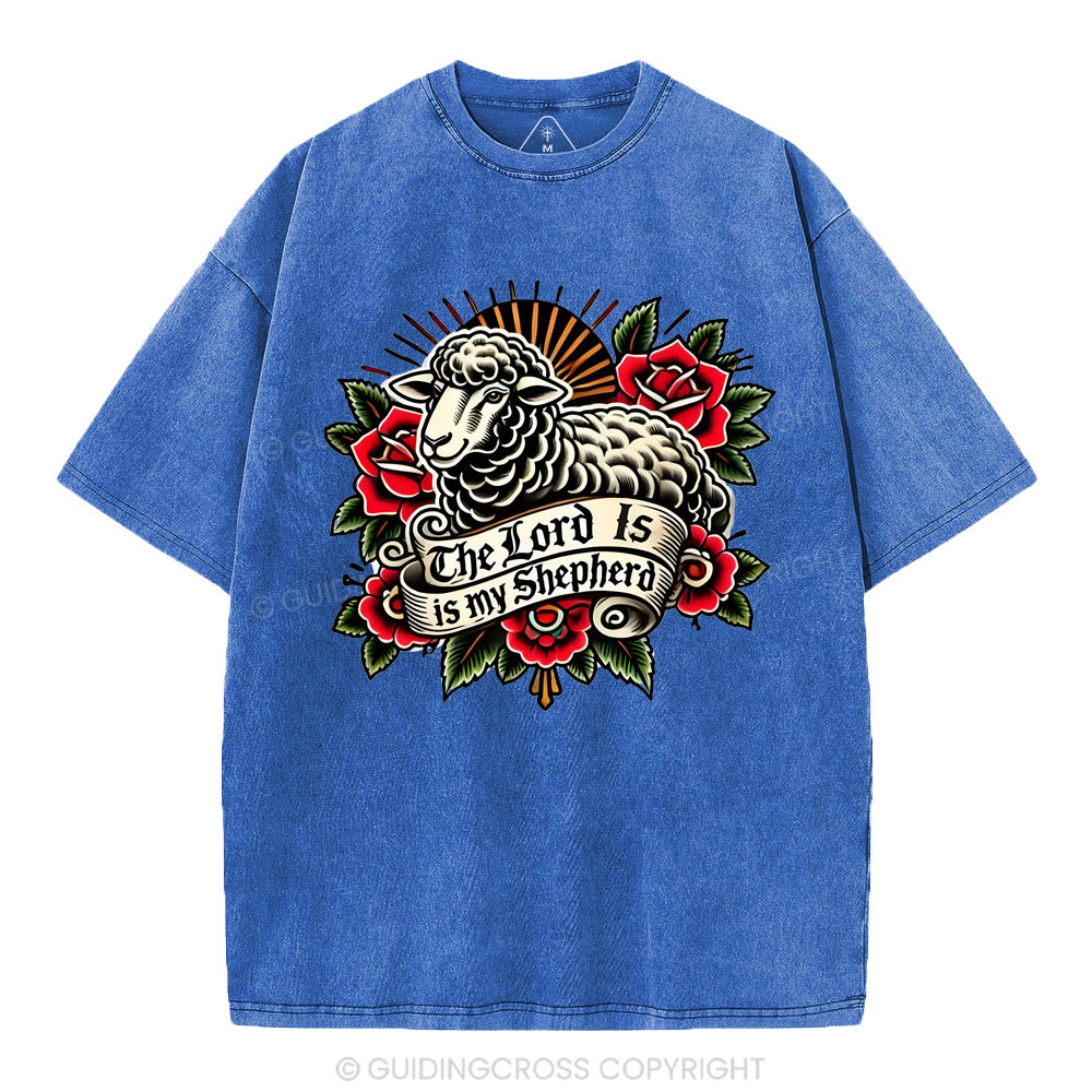 The Lord Is My Shepread Christian Washed T-Shirt