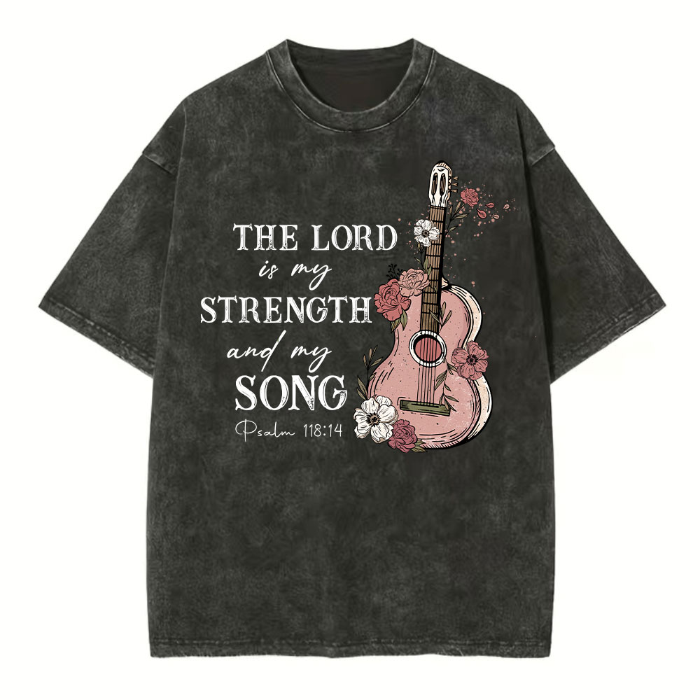 The Lord is My Strength and My Soul Song Guitar Christian T Shirt